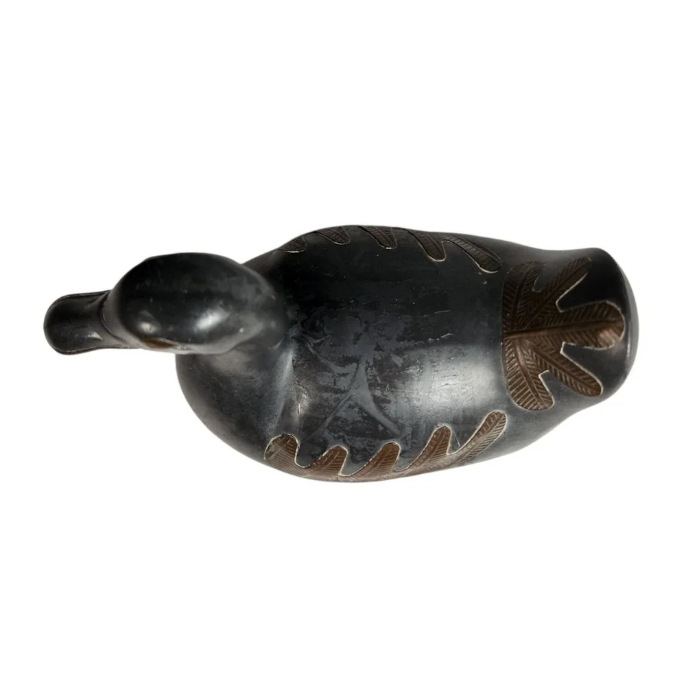 Vintage Pewter & Brass Duck Trinket Box Lidded Container Hong Kong MCM
